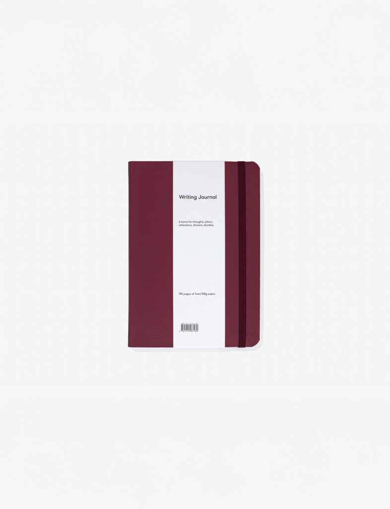 Burgundy Writing Journal, Writing Prompt Guide
